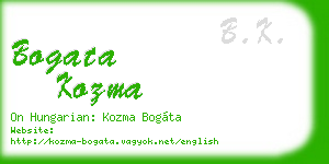 bogata kozma business card