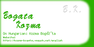 bogata kozma business card
